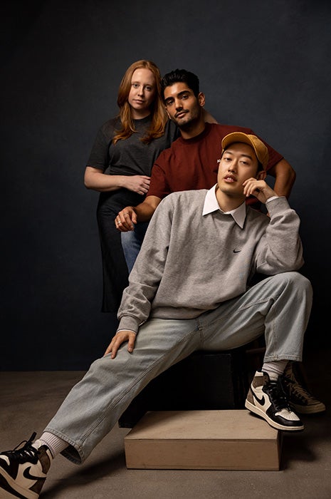 Rick-&-Megan-x-David-1 David Suh (front), Rick Bhatia (middle) and Megan Frantz (back)